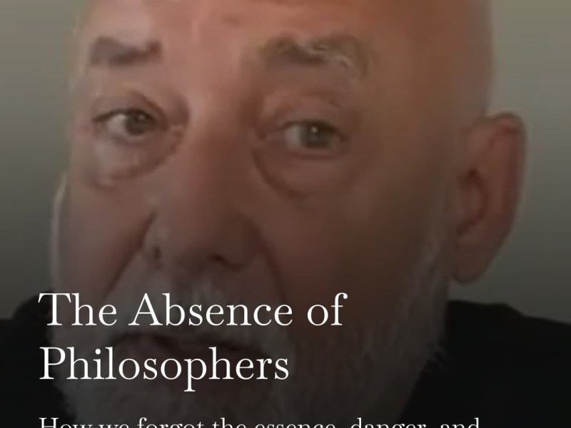 New Substack Post on the Absence of&nbsp;Philosophers